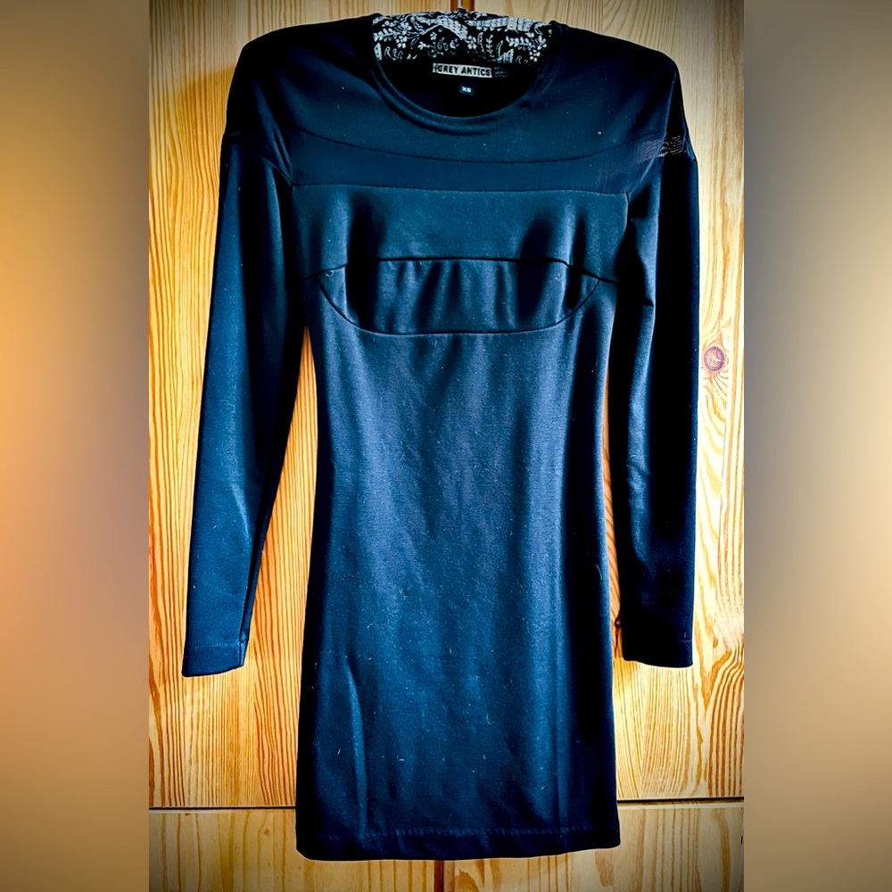 Black Dress / XS / Mesh Insert